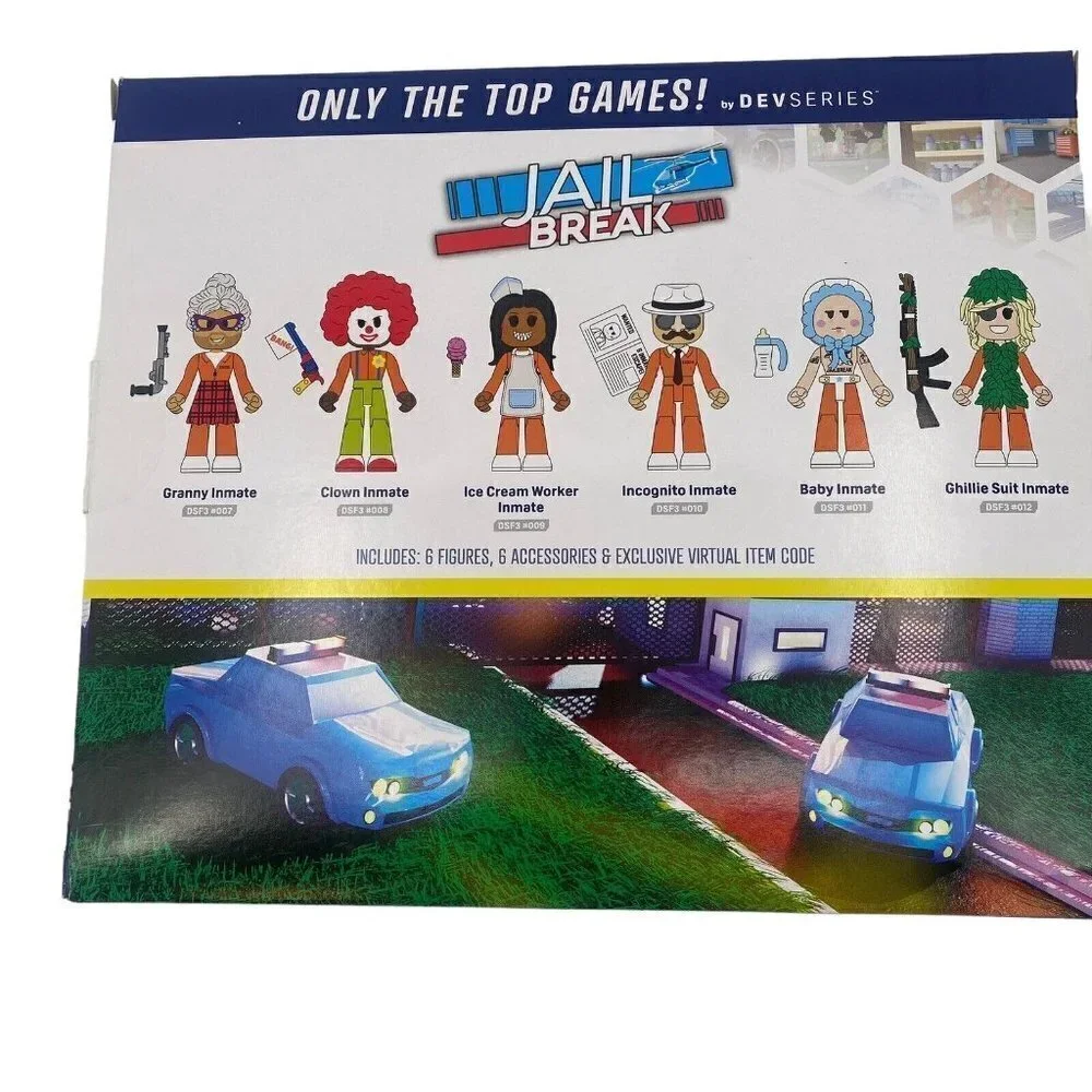 Roblox DEVSERIES Jailbreak Hiding In Plain Sight 6 Action Figures Virtual Code